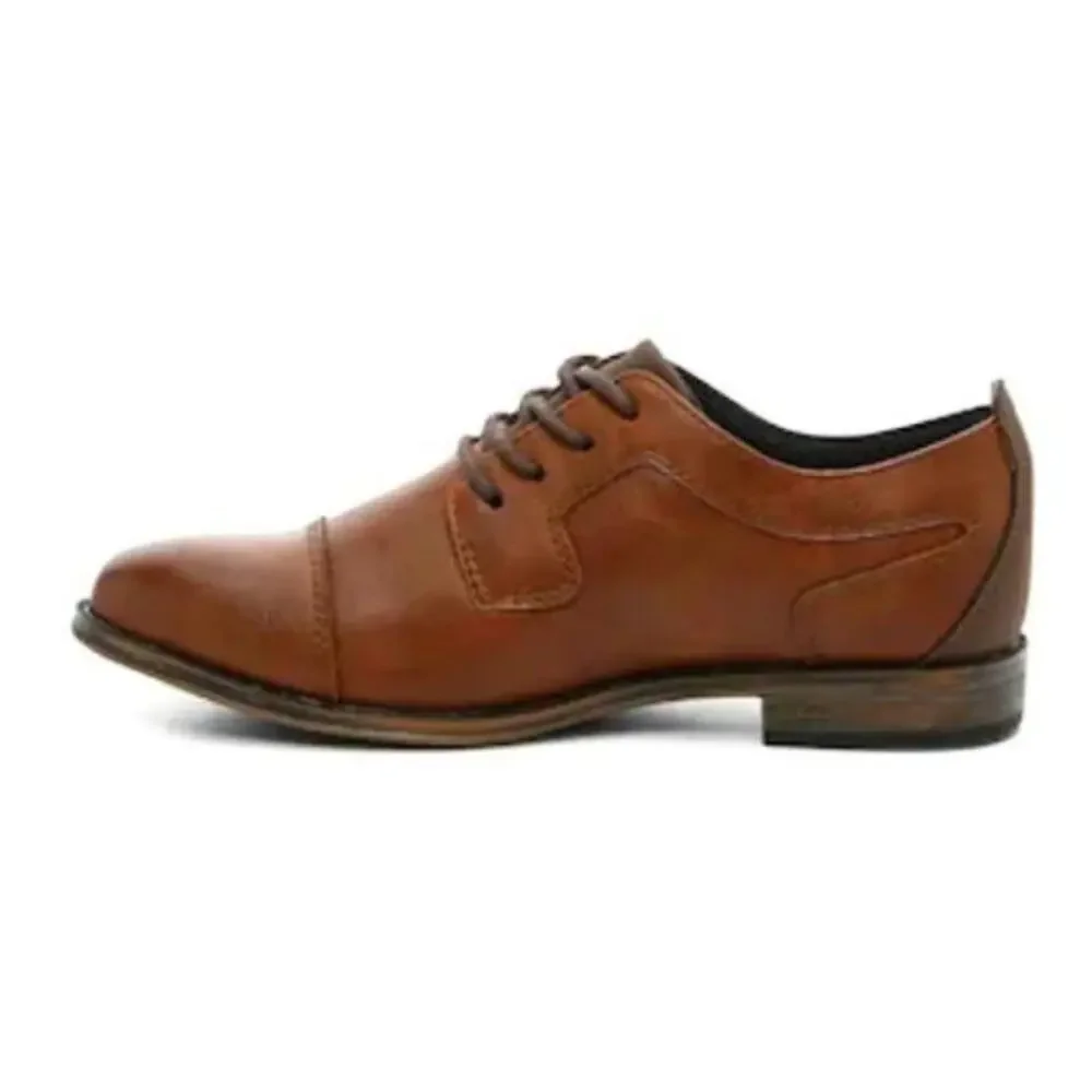 MAX + JAKE Boy’s Buckley Oxford Dress Shoes, 1 Medium (Age 7)